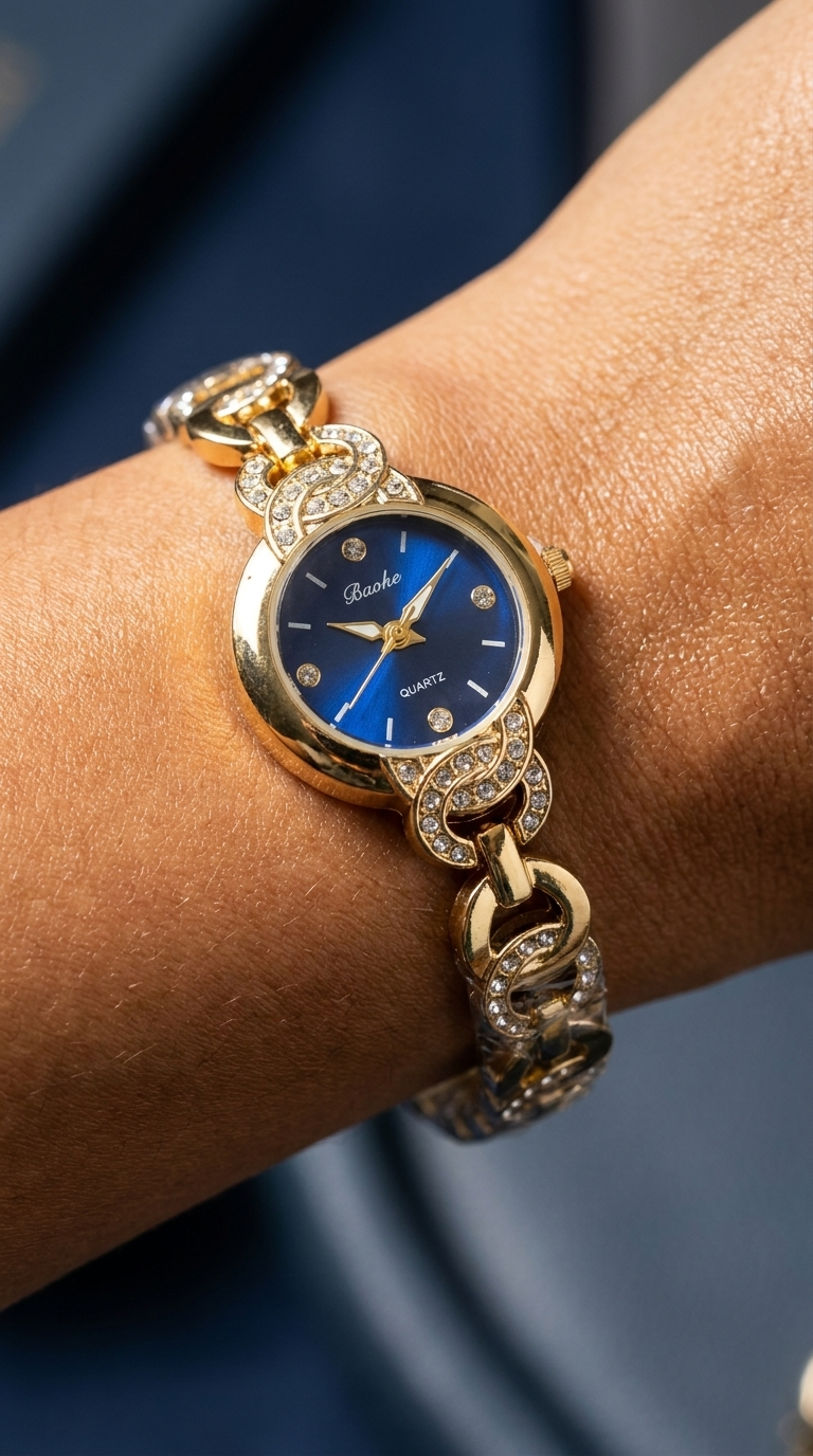 blue dial watch